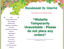 Tablet Screenshot of handmadebycharlie.co.uk